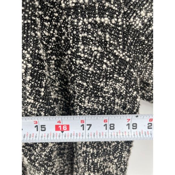 Club Monaco Cardigan Sweater Open Women Small Marled Black White Draped - Picture 13 of 13